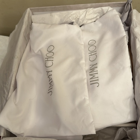 Jimmy Choo White/Ivory Saeda 100 Bridal Mule Crystal - Picture 8 of 8